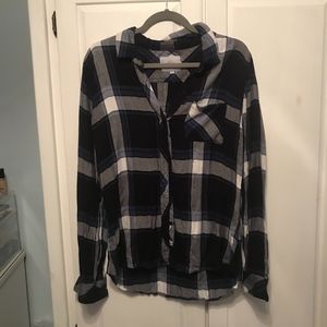 Rails Navy Blue Flannel